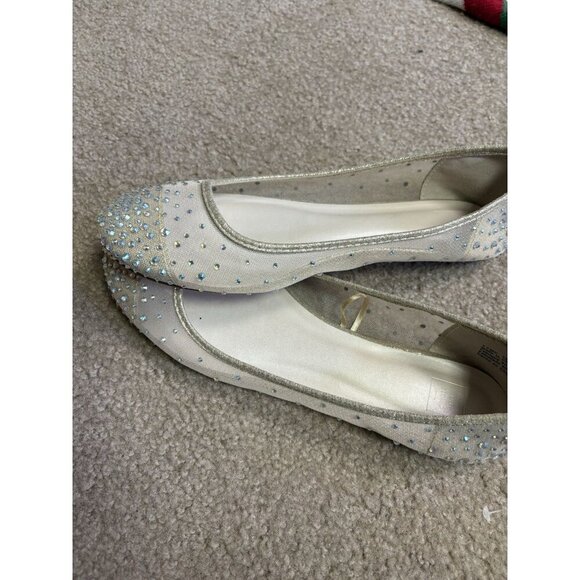 DB Studio David’s Bridal Gold Sparkle Glitter Flats Womens Size 11 - Picture 5 of 5
